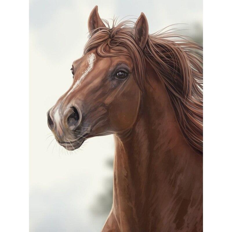 5D DIY Алмазная картина Набор Скачущая лошадь Алмазная вышивка Стразы Украшения для дома