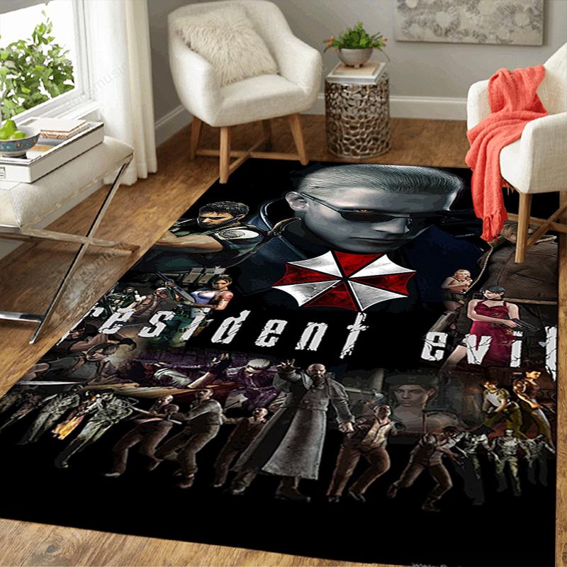 1Pc Resident Evil Umbrella Chronicles Rug, Office Carpet Indoor Outdoor Doormat, Non-Slip, Comfortable, Living, Christmas Halloween, Xmas Gift