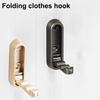 Foldable Wall Hook Heavy-Duty Zinc Alloy Hook Wall-mounted Towel Coat Hook for Door Bathroom Kitchen Bedroom Storage