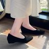 Модная Элегантная Женская Обувь 2025 Горячая Распродажа Женские Туфли-лодочки на Плоской Подошве Модные Повседневные Балетки Женские Сексуальные С Острым Носком Однотонные Плоские Низкий Каблук