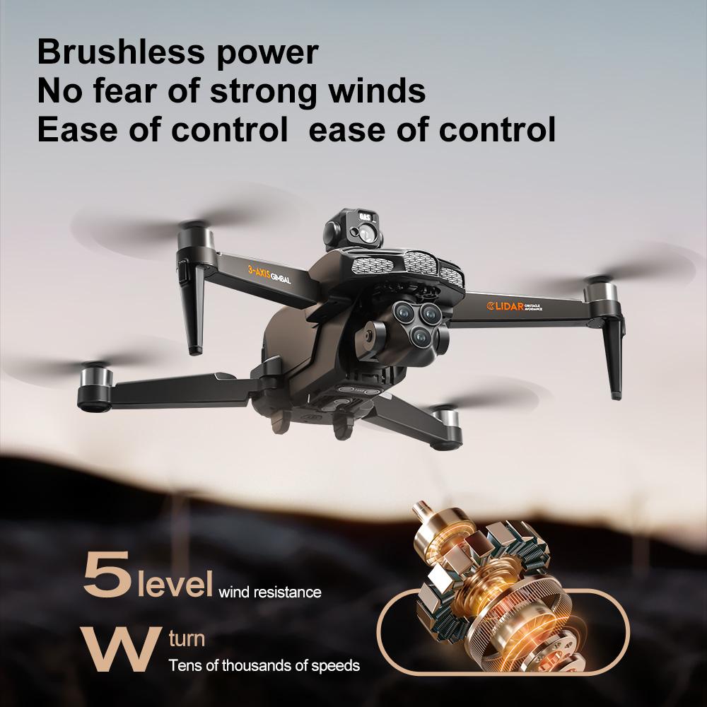 V668 GPS Drone 8K Professional 3-Axis PTZ HD Three Camera 5G WIFI FPV Dron Obstacle Avoidance Brushless Motor RC Quadcopter Toys