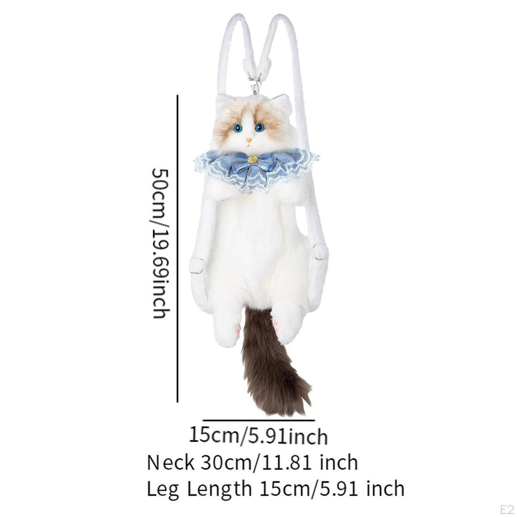 Милый плюшевый рюкзак с котом, очаровательный мультфильм для взрослых и детей, любителей