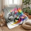 Elephant with Butterflies in Jungle Theme blanket Lightweight Warm Flannel Blanket Decorative Throw Blanket for Home Decoration