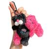 Kawaii Style Plush Toy Hugging Design Twin Rabbit Bear Cute Plush Keychain  Children Gits