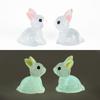 Новые светящиеся кролики, милые миниатюрные фигурки, поделки, мини-кролики, украшения