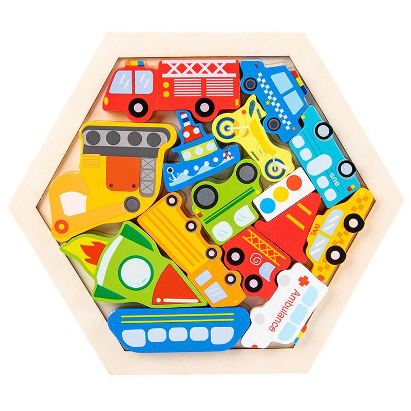 Wooden 3d Puzzle For Kids With Animal Shapes To Develop Handson Skills And Creativity