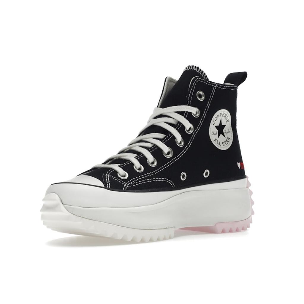 Converse Run Star Hike High Valentines With Love Unisex Sneakers Black Pink Red A01598C