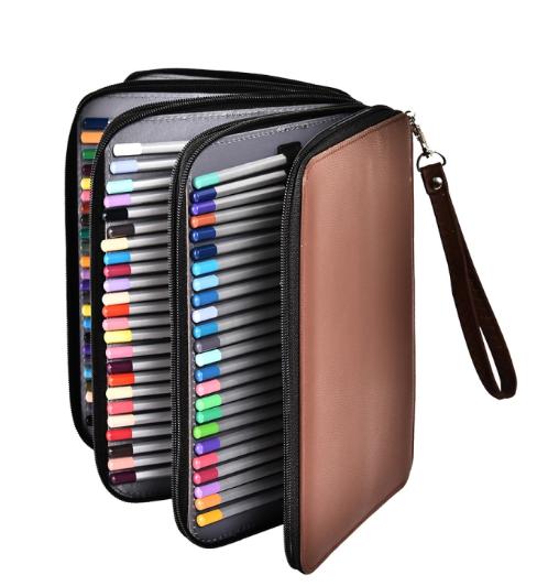 Factory Price 184 Hole Art Storage Pencil Case Multicolor Sketch Pen Color Lead Large Capacity Stationery Box