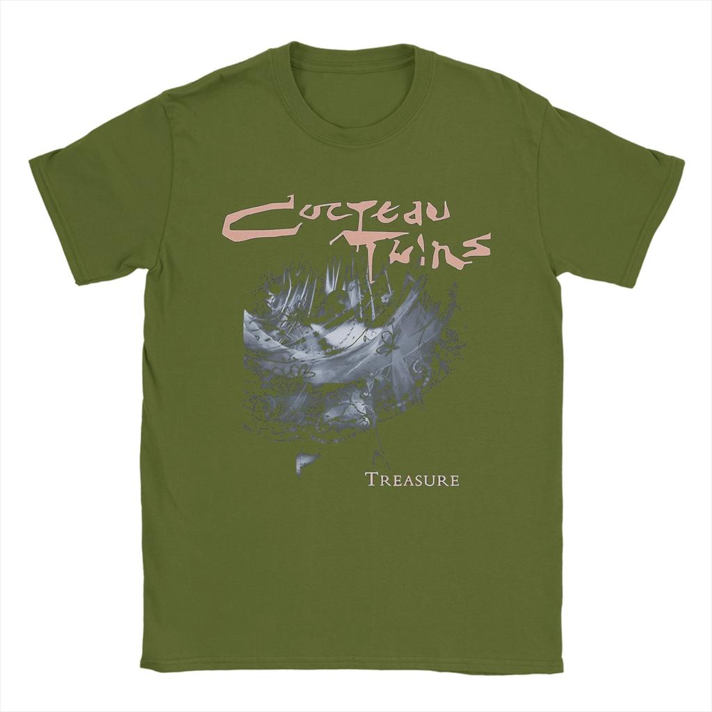 Vintage TShirt Beach Treasure Cocteau Twins Hipster T Shirts 100 Cotton Tshirt for Men Y2K Fun Loose Short Sleeve Tops