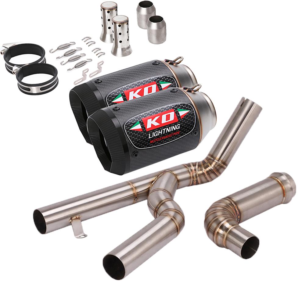Motorcycle Modified Exhaust Escape System Stainless Steel Middle Link Pipe Muffler For Duke 1290 Super Duke R 2014-2016
