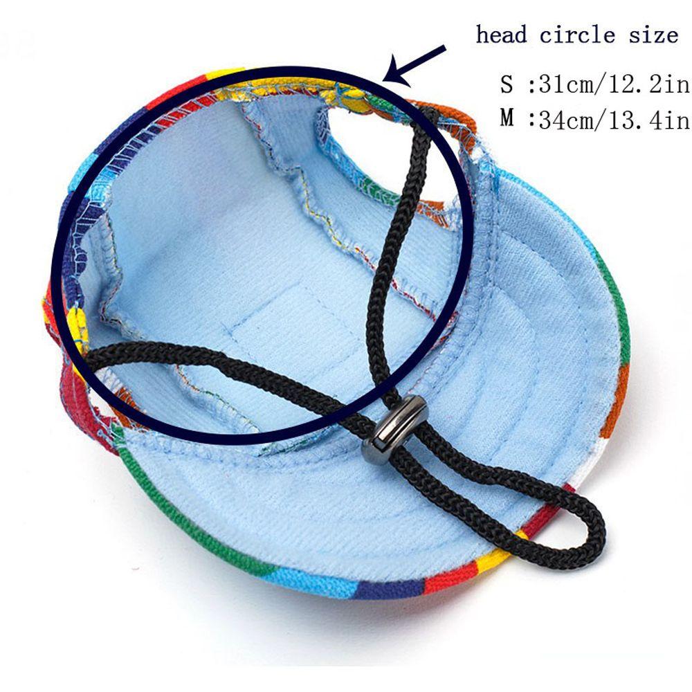 Adjustable Puppy Supply Summer TAILUP Dog Sun Hat Baseball Cap Cotton Canvas Pet
