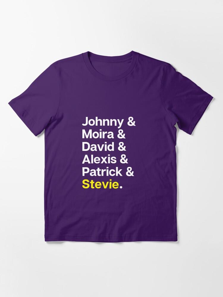The Human League Johnny & Moira & David & Alexis & Patrick & Stevie. Schitts Creek characters Essential T-Shirt