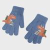 Детские перчатки Plus Velvet Dinosaur Gloves - теплые, с мультяшным мехом кролика для детей детского сада и начальной школы
