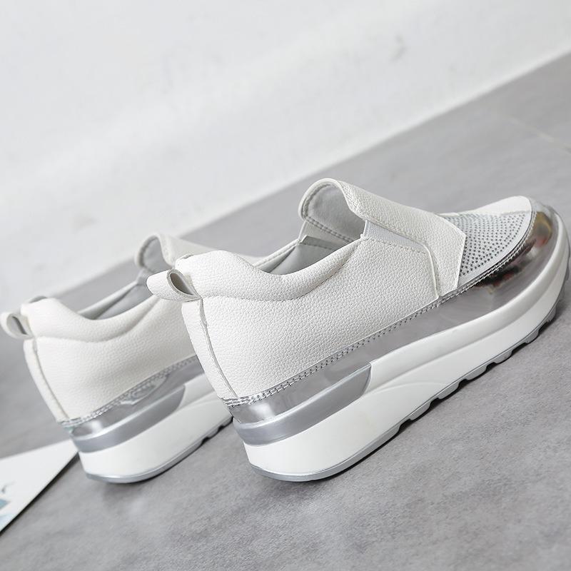 Ленивые туфли Модные Стразы Толстая Подошва Повседневный Внутренний Рост Увеличивающий Одиночный Туфли