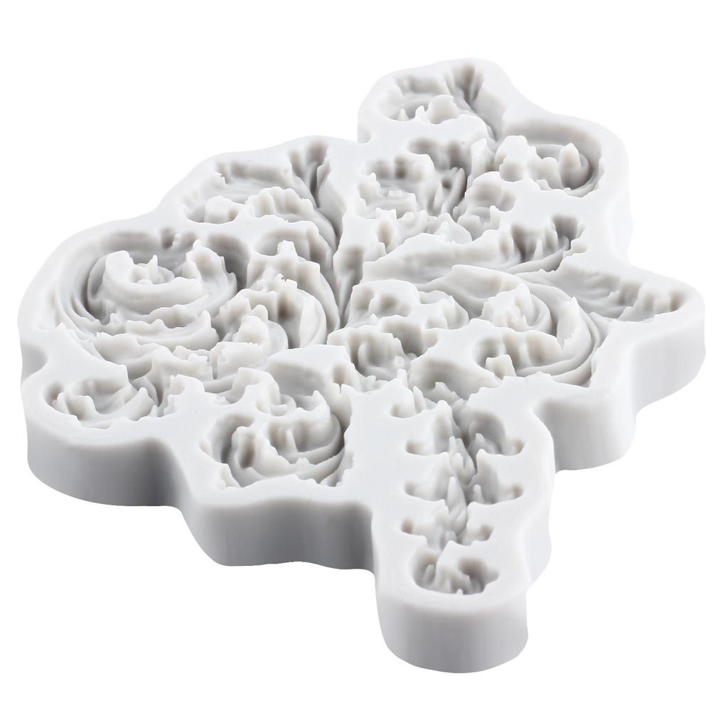 Барокко Силиконовая форма Цветочное кружево Формы для мастики Инструменты для украшения торта Топпер для кекса Конфета Сахарная паста Гампаста Полимерная глина