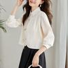 Design-sensory Shirt for Women Long-sleeved Spring Short Tops for Small People New Chinese Shirt