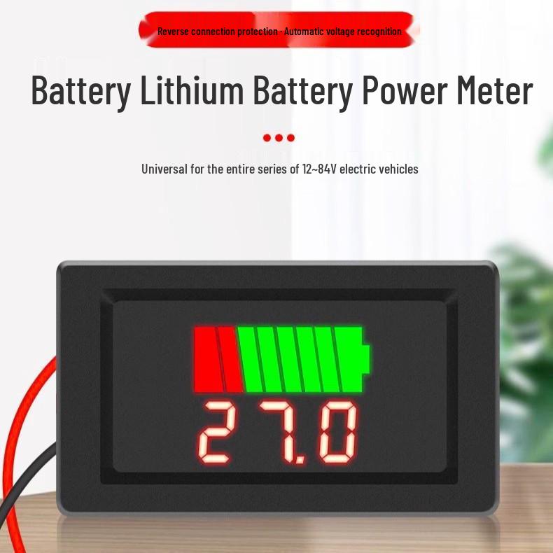 Waterproof Electric Bicycle Digital Voltage Meter with Accurate Battery Power Display