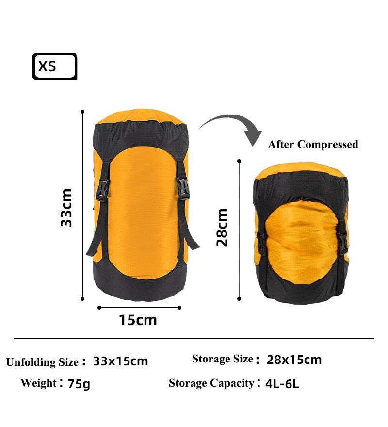 Для использования на открытом воздухе Водоотталкивающий Спальный мешок Чехол-упаковка Сжимаемый мешок для вещей Хранение в походе Сжимаемый мешок-чехол для бэкпэкинга Путешествий Пешего туризма