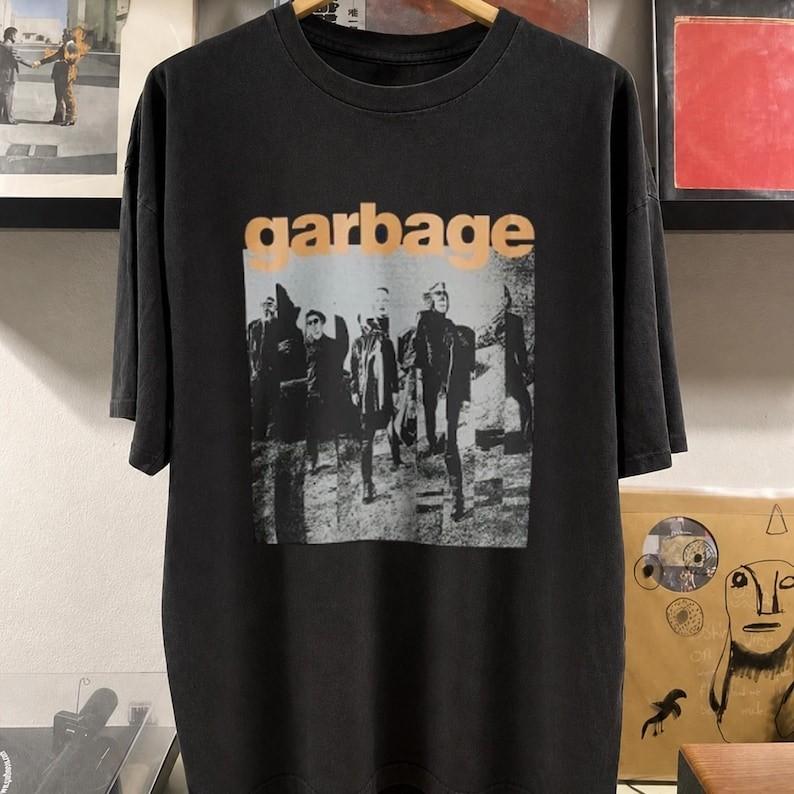 Garbage Band T-Shirt, Vintage 90s Style Band Merch, Retro Rock Concert Apparel