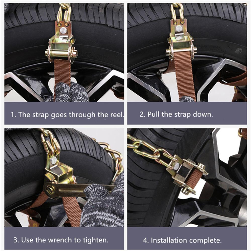 Car Winter Snow Chains Anti Skid Powerful Tire Wheels Chain