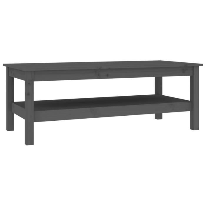 VidaXL Coffee Table Grey 110x50x40 Cm Solid Pine Wood 814276