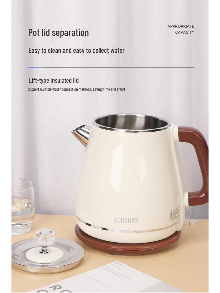 Электрический чайник из нержавеющей стали 304 с двумя стенками: Бытовой чайник с защитой от ожогов