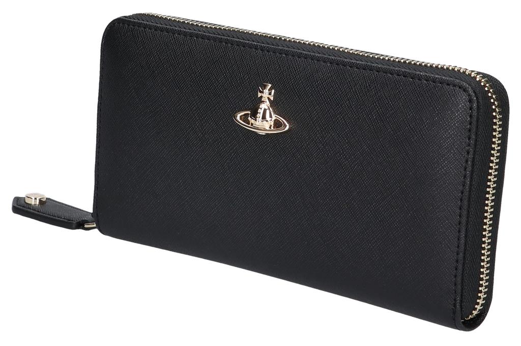 Billfold SAFFIANO PLAIN BLACK 3D ORB [Vivienne Westwood] [item]