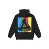 Palace SS22 Толстовка с капюшоном Tri-Emb Радужная полоса Геометрический принт логотипа Худи Мужская Черный P22HD103