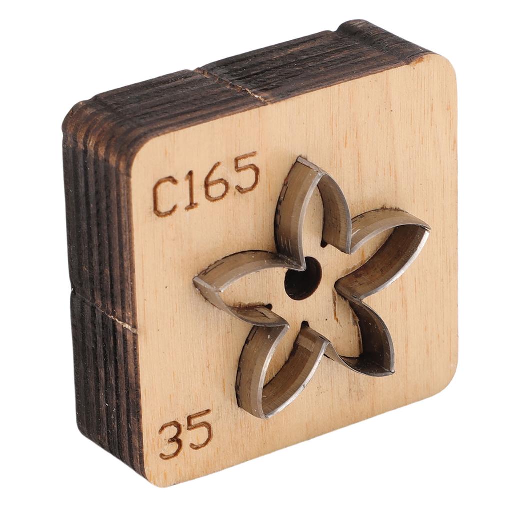 Форма для резки кожи с деревянным основанием, вырубной штамп в форме цветка для изготовления подвесок, проектов для рукоделия