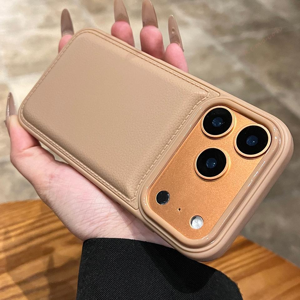 Кожаный силиконовый чехол для телефона для iPhone 17 Air 11 12 13 14 15 16 17 Pro Max Plus 12 13 Mini Candy Мягкий противоударный защитный чехол