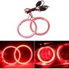 2 Pcs White 80MM Car Angel Eyes Halo Rings COB Light Circle Ring LED Fog Light Bulbs DRL Lamp with Plastic Cover 12V 24V