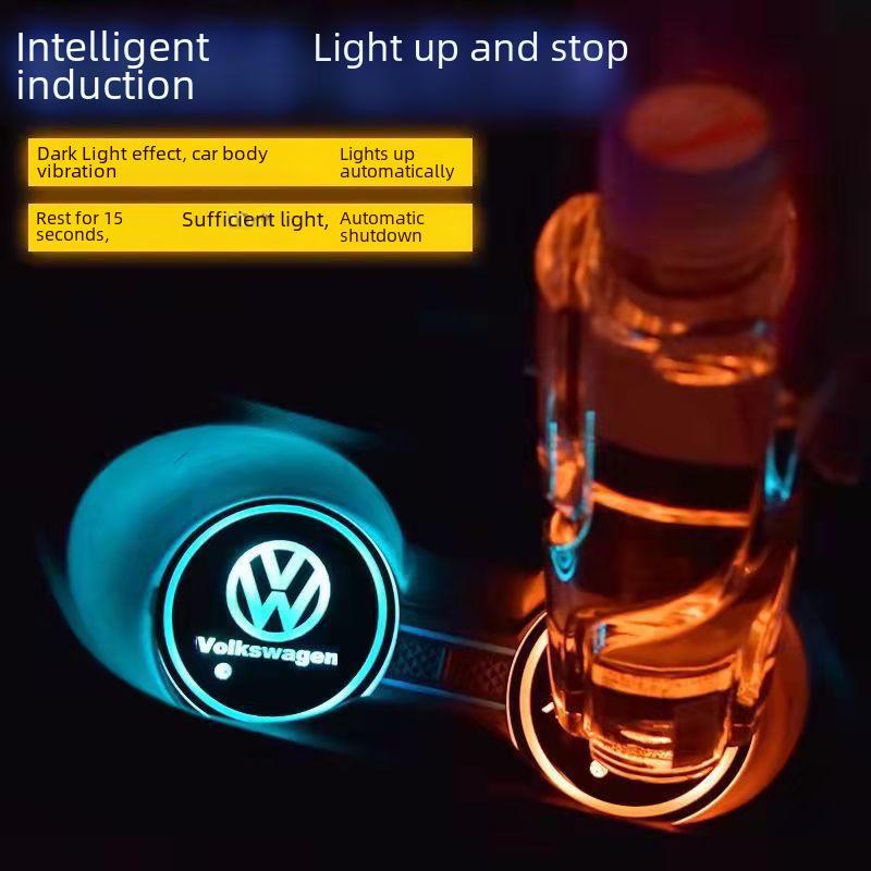 Colorful LED Car Interior Anti-Skid Mat with Breathing Ambient Light