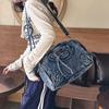 Retro Denim Locomotive Premium Feeling New Handbag Shoulder Bag Messenger Bag Large Capacity Tote Bag