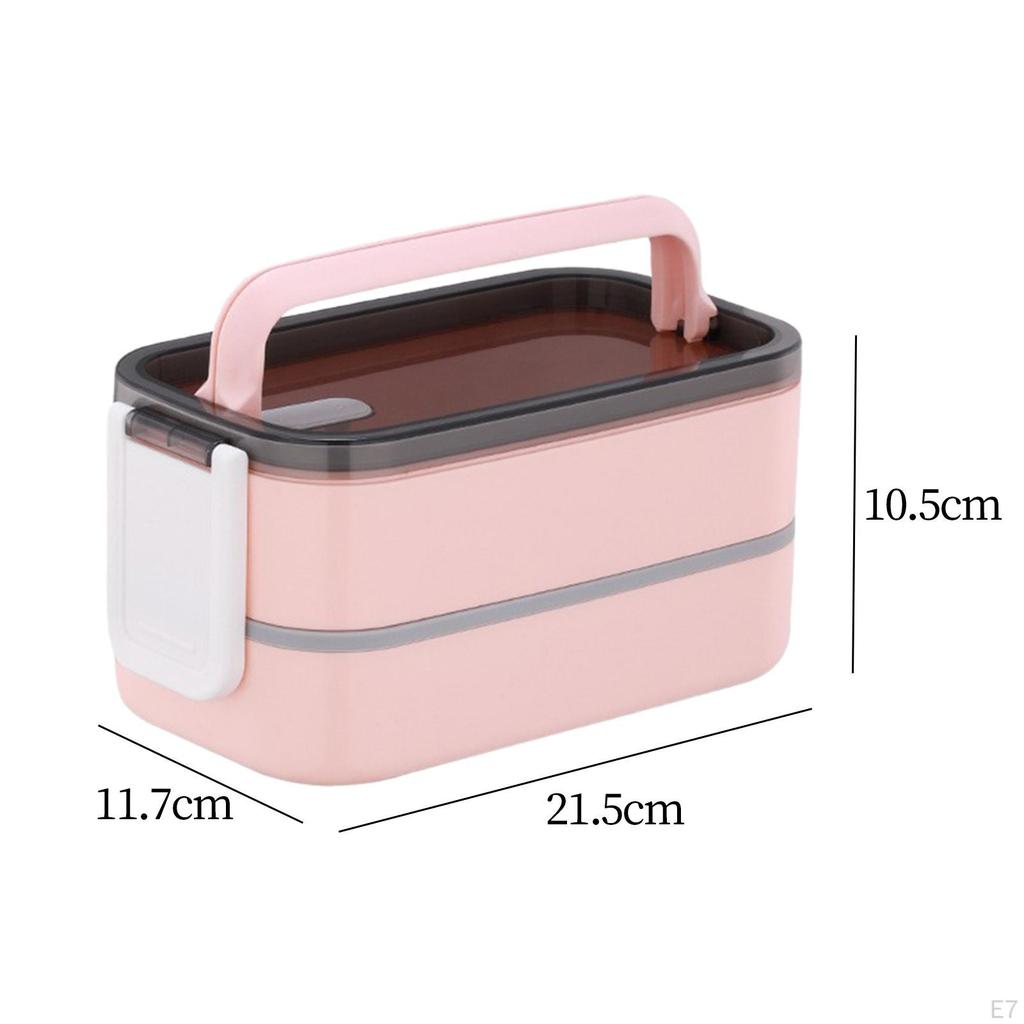 Двухслойный ланч-бокс Bento, герметичный, универсальный с перегородкой для пищевых продуктов для взрослых в кемпинге