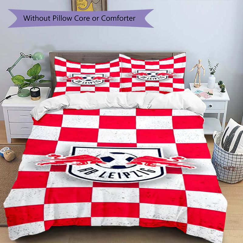 3pcs Duvet Cover Set (1*Duvet Cover + 2*Pillowcase, Without Core), RB Leipzig Print Bedding Set, Bedroom Decor, All‑Season, Birthday Gift