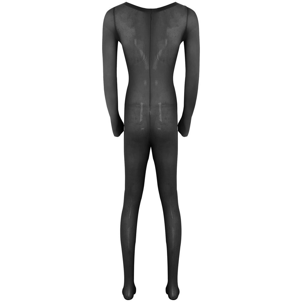 Мужское однотонное боди с длинным рукавом, эластичное боди с карманом-буфом, ночное белье