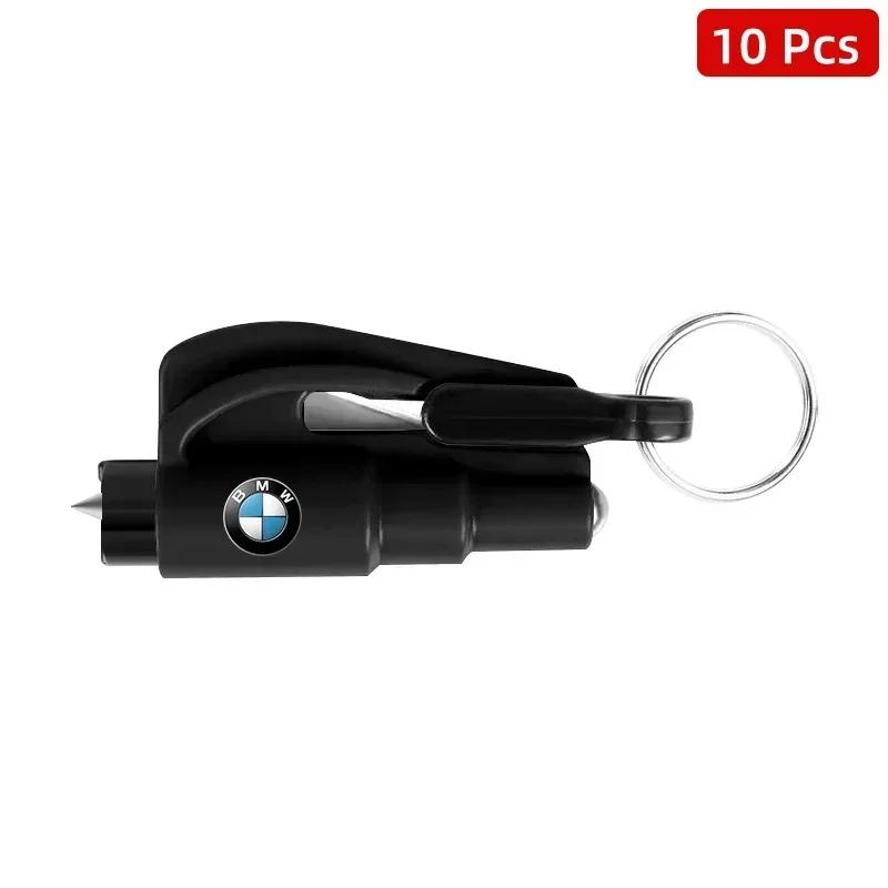 10pcs 2-in-1 Car Safety Hammer Auto Emergency Glass Window Breaker Car Tool BMW 320i 325i 320Li 325Li 330Li X7 X3 X4 X5 X6 E39