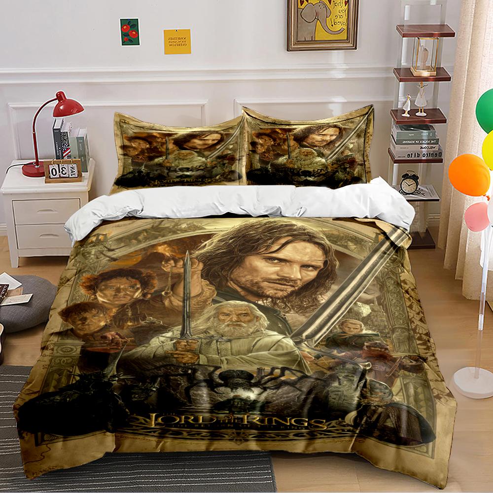 The Lord of the Rings epic fantasy art Bedding set (1 duvet cover, 2 pillowcases, duvet not included) sofas