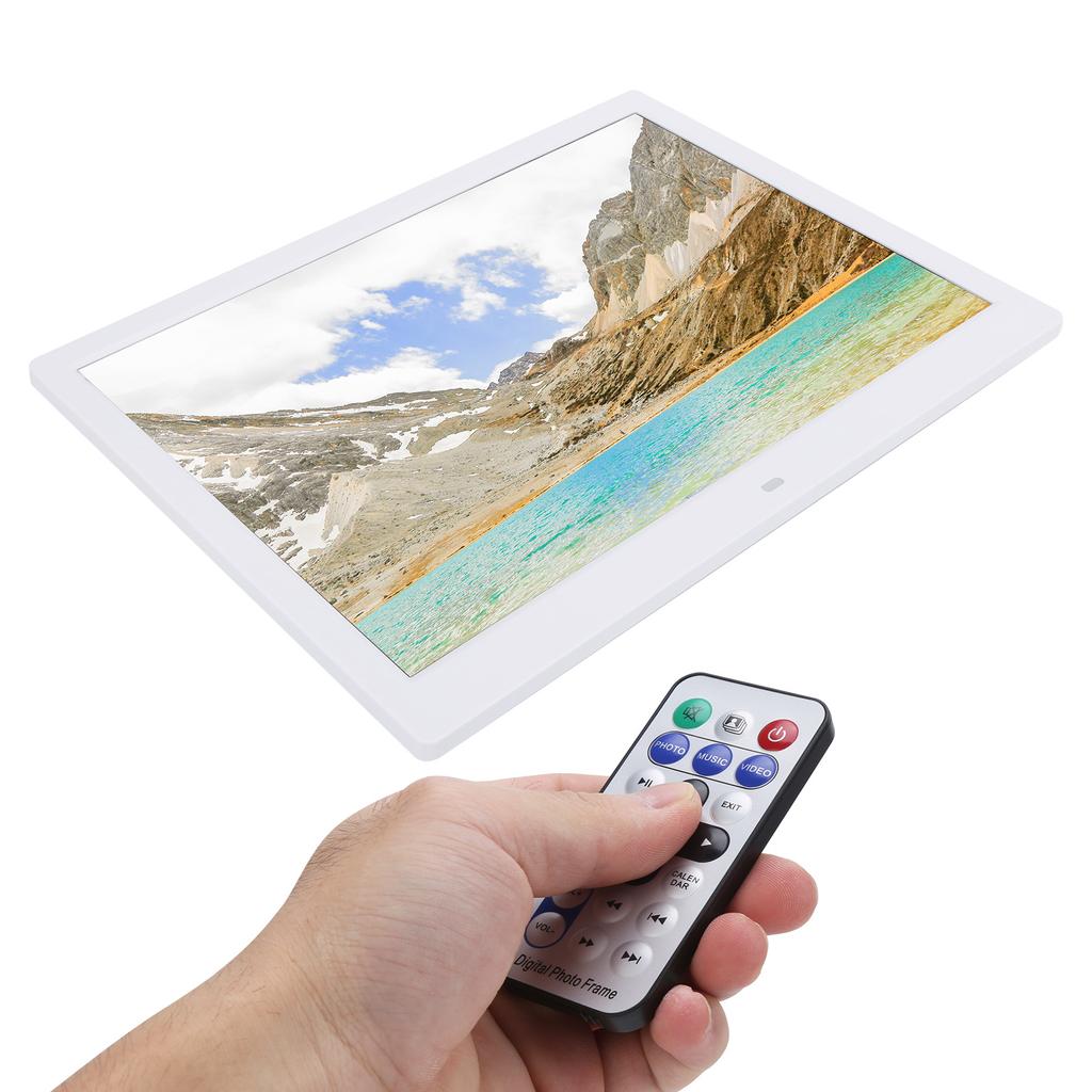 15 Inch HD 1280x800 Digital Photo Frame Electronic Album MP3 MPEG4 Picture Music 100‑240VAU Plug