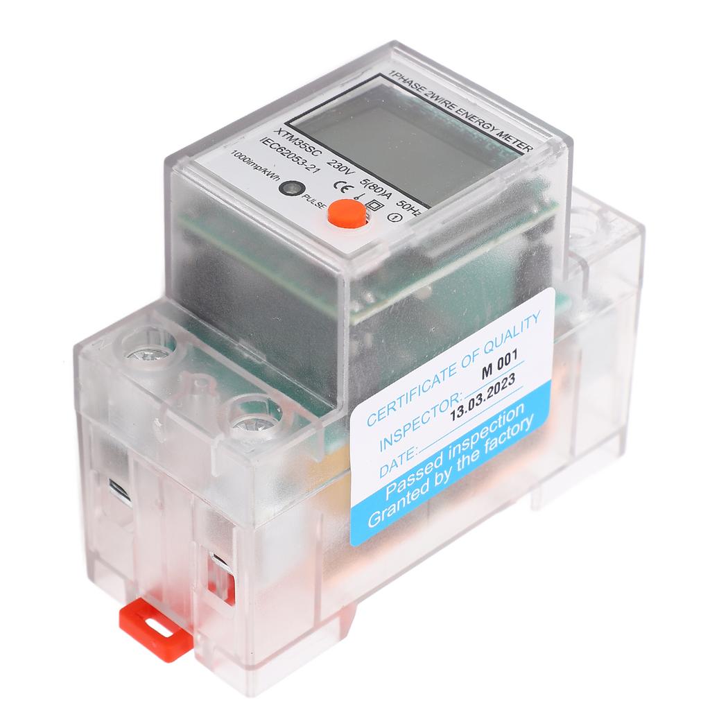 Счетчик электроэнергии 2P однофазный DIN-рейка монитор потребления электроэнергии с подсветкой ЖК-дисплей счетчик мощности 230 В