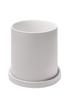 Ekirlin Flower Ceramic Saucer Drain Pure Potted Interior Pot, Pot, White, Stylish, Included, Hole, 15.7cm, No. 6, Color, Houseplant, Pot, Planter,