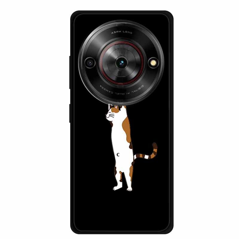 Чехол для ZTE Blade A75 Черный Силиконовый Милое Животное Цветочный Мягкий Чехол для ZTE Blade A75 5G ТПУ Чехол Funda для ZTE A75 Coque A 75
