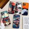 Чехол для телефона с изображением горы Фудзи в Японии для iPhone 17 Air 16 15 14 13 Pro Max 11 12 Черный силиконовый чехол