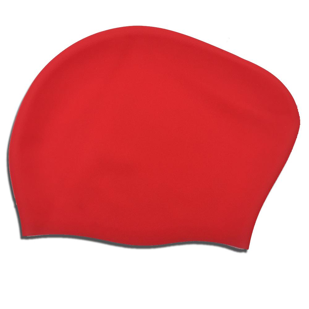 Женская силиконовая шапочка для плавания - длинные волосы, градиентный цвет, защита ушей