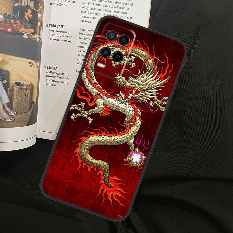 Модный китайский дракон для чехла телефона Oppo A58 A18 A38 A78 A98 A17 A77 A80 A40 A60 A16 A76 A96 A74 A94 A54 A15 A57S