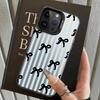 Задняя крышка-чехол для телефона для iPhone 17 Pro Max 11 12 Air 14 XR 15 Plus 16 13 Pro XS Модный полосатый бант