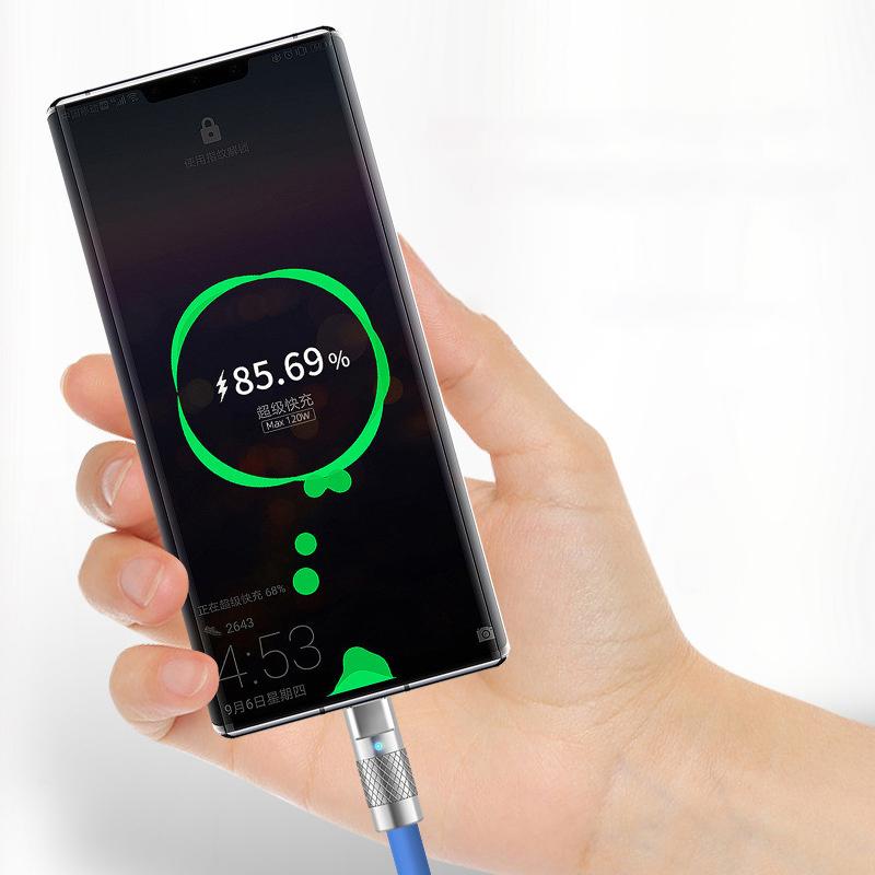 Usb C Auto Cable 120W Type C Charger Usb Charging Cable Fast Charge Fast Charging Type C Charger Cable For Mobile Phone Car