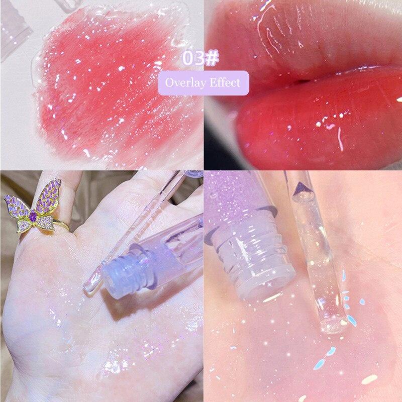 Lip Gloss Moisturizing Beep Lip Mirror Lip Glaze Waterproof White Pearl Fine Transparent Lip Gloss