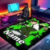 Custom Name Personalized Ben 10 Cartoon Print Carpet, Versatile Home Decor Rug, for Playroom, Apartment, Balcony, Entryway, Hallway Gift