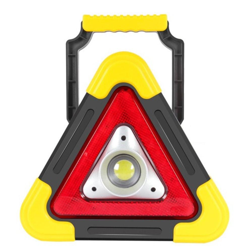 Solar Warning Light Roadside LED Work Light Flashing Light Triangle Warning Sign Road Safety